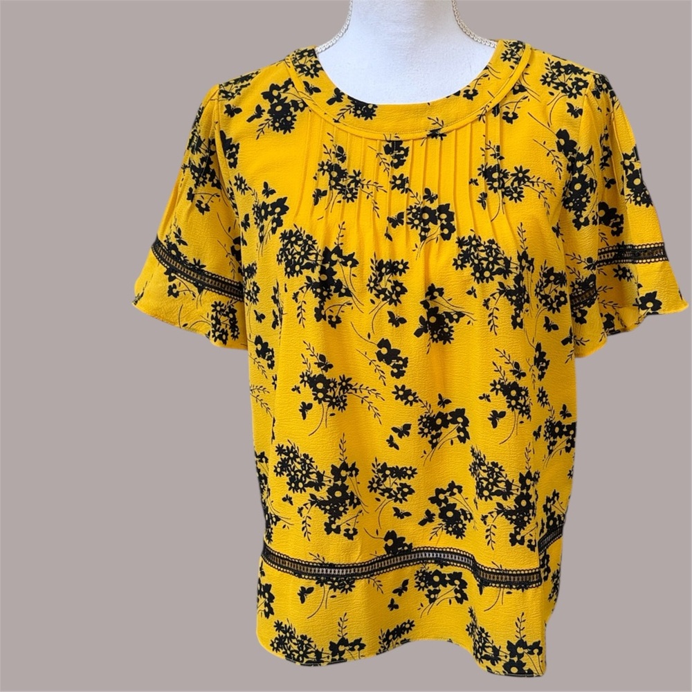 Michael Michael Kors Botanical Print Crepe Blouse